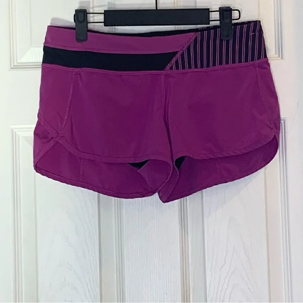 Lululemon Run Speed Short Size 6 Ultra Violet/Quill